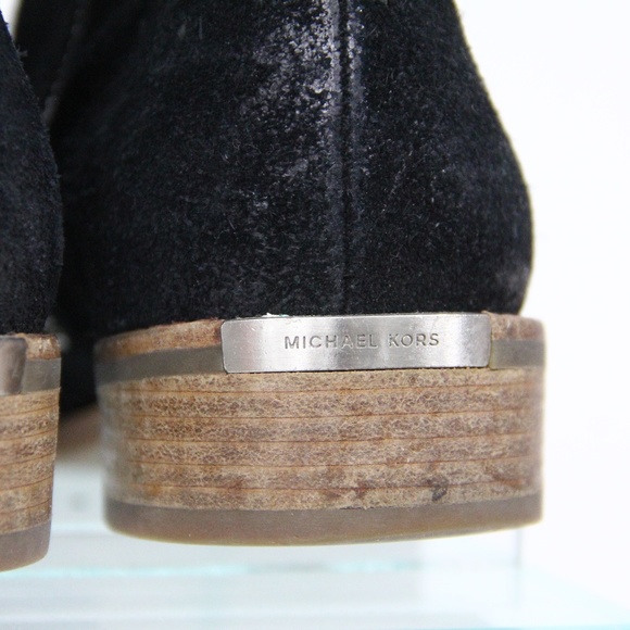 Michael Kors Boots sz 6.5 Women Double Monk Strap Booties Black Shoes - Picture 11 of 12